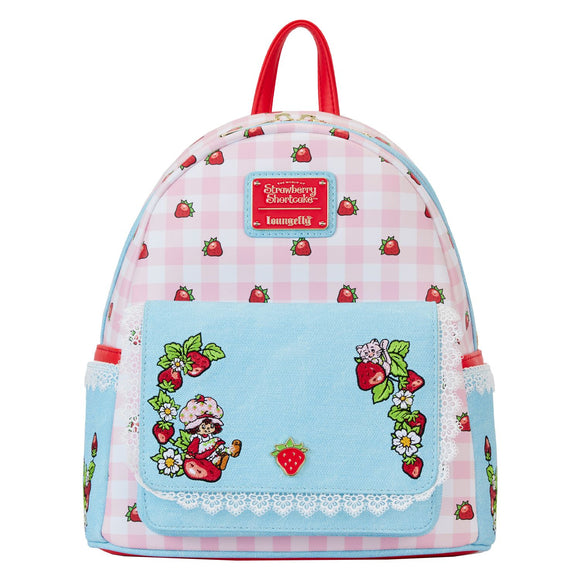 Strawberry Shortcake Denim Pocket Loungefly Mini Backpack