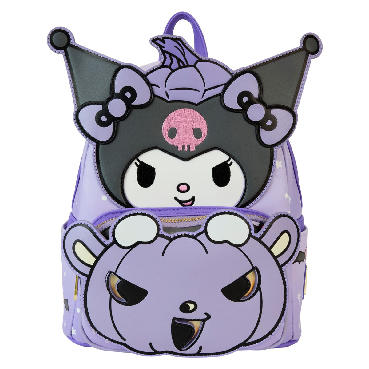 One Left! LOUNGEFLY (Sanrio)-NWT Fluffy Kuromi Mini Backpack Kuromi Pumpkin Loungefly Mini Backpack – Under the Sea  main image 2