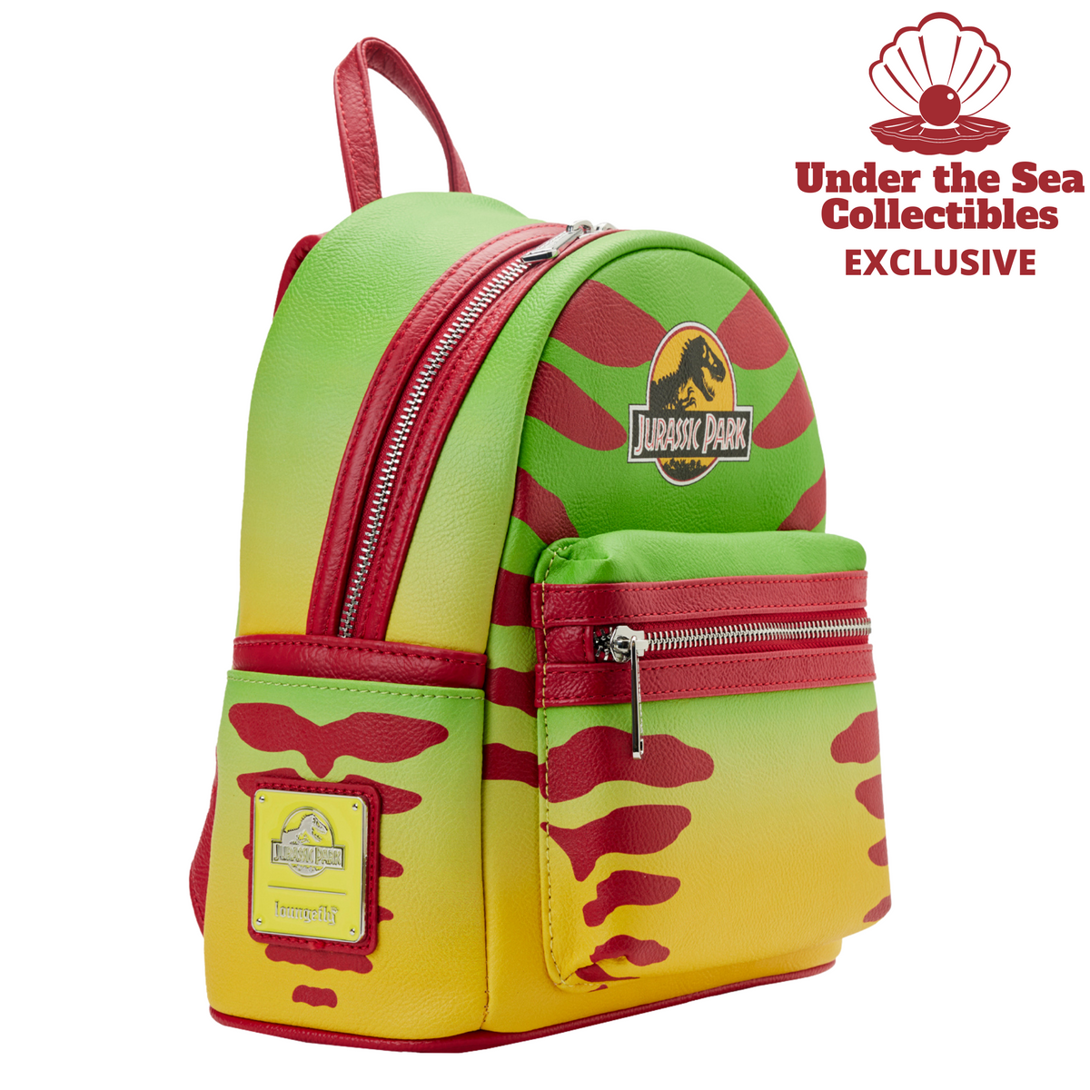 Loungefly Jurassic Park Green and Brown Backpack Loungefly Jurassic Park Dinosaur Jungle Mini-Backpack - EE  main image 4