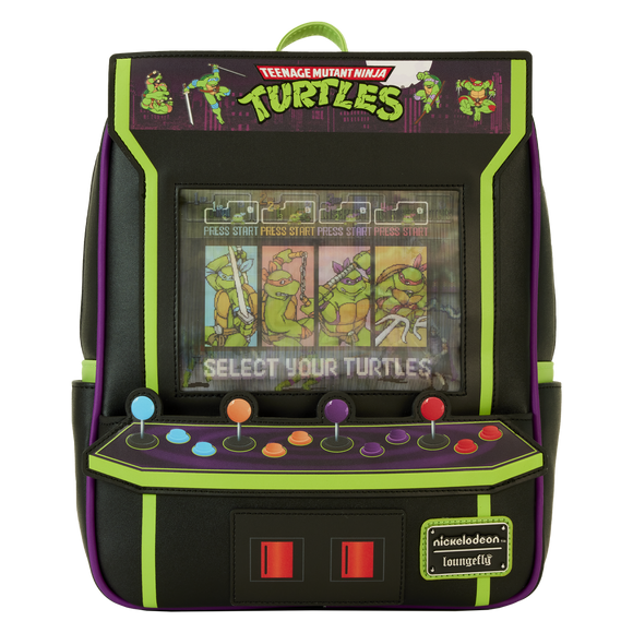 (Pre-Order) TMNT 40th Anniversary Vintage Arcade Loungefly Mini Backpack