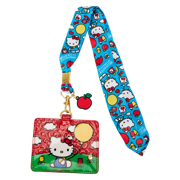 (Pre-Order) Hello Kitty 50th Anniversary Loungefly Lanyard with Cardholder