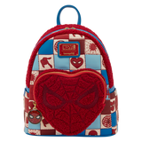 Spider-Man Sherpa Heart Loungefly Mini Backpack