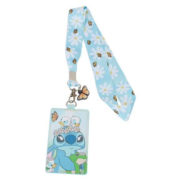 (Pre-Order) Lilo and Stitch Springtime Stitch Loungefly Lanyard with Cardholder
