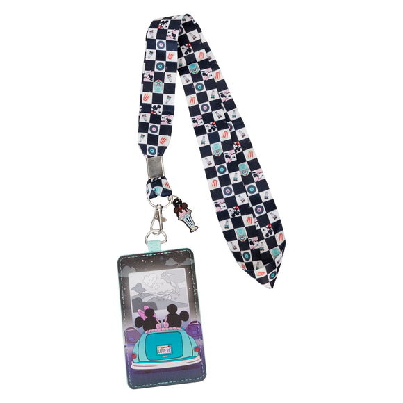 Mickey and Minnie Date Night Drive-In Loungefly Lanyard