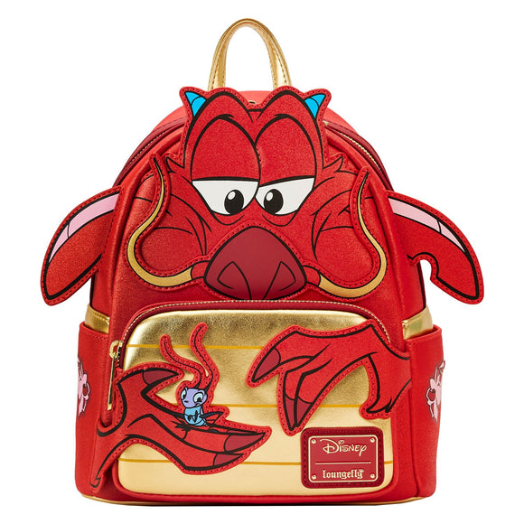 (Pre-Order) Mulan 25th Anniversary Mushu Glitter Loungefly Cosplay Mini Backpack