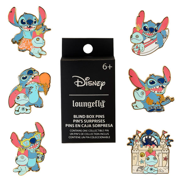 (Pre-Order) Stitch Beach Loungefly Blind Pin