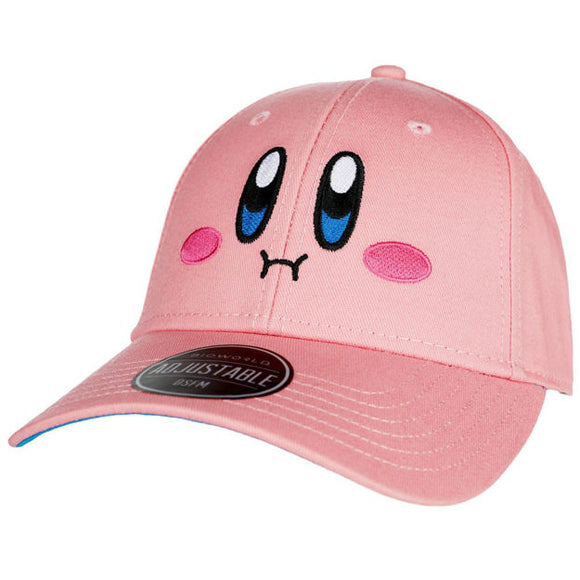 Kirby Face Embroidered Curved Bill Snapback