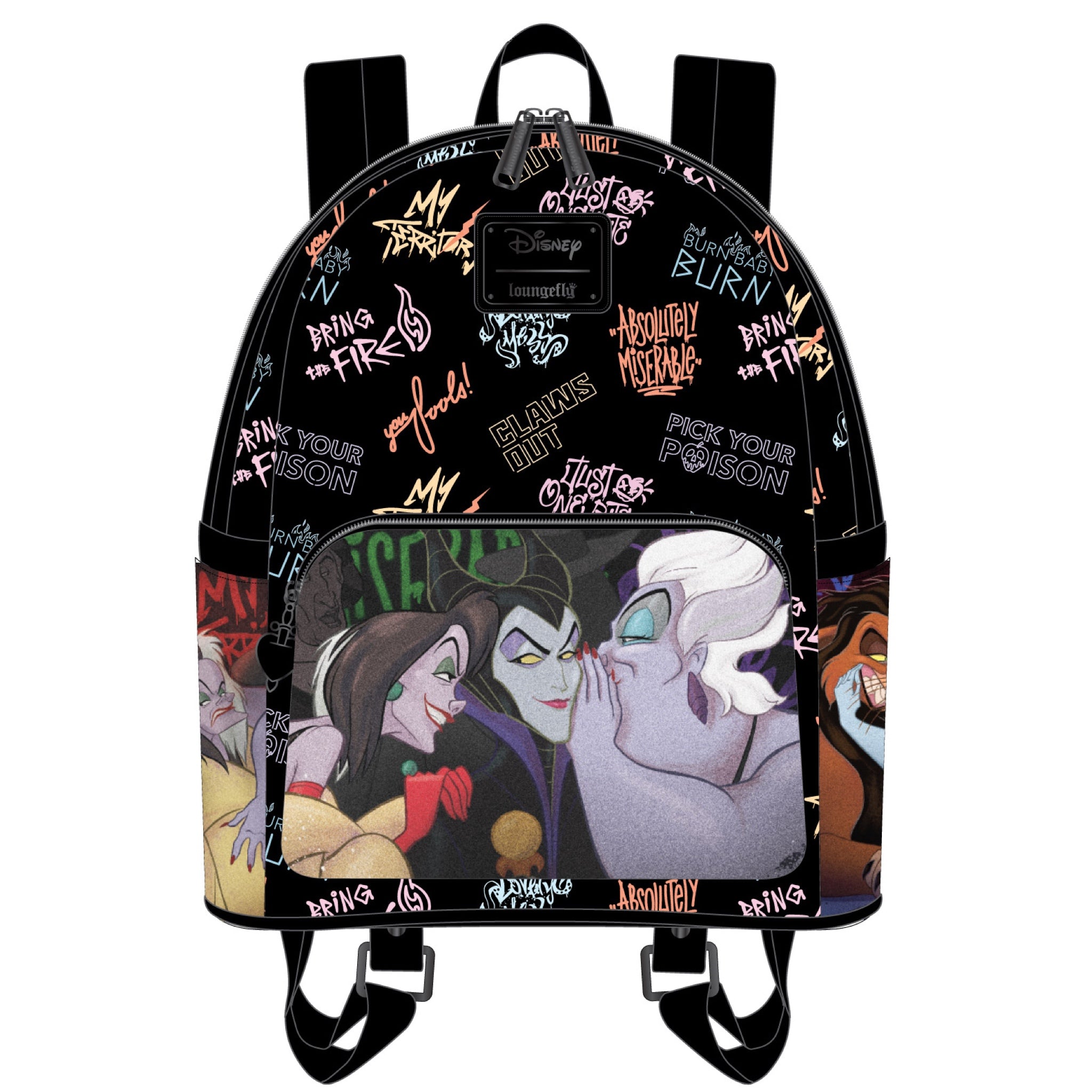 Loungefly - Disney Villain's Flame Mini Backpack