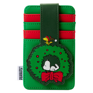 Snoopy Woodstock Wreath Loungefly Card Holder