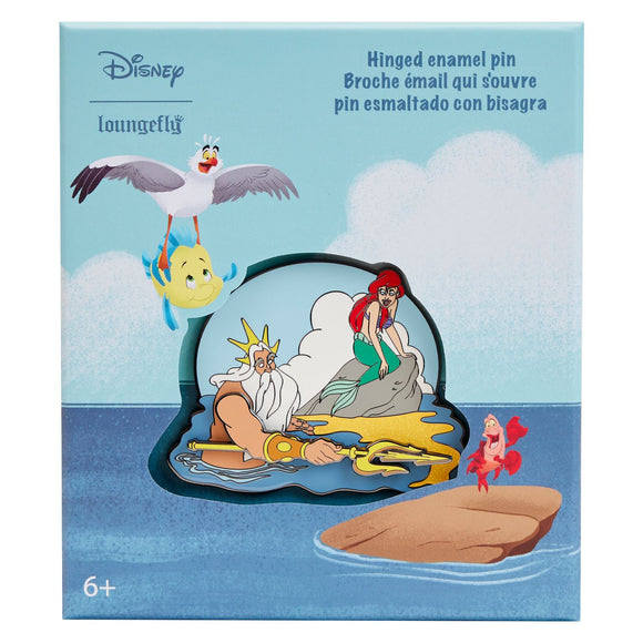 Little Mermaid Tritons Gift Loungefly 3 inch Collector Box Pin