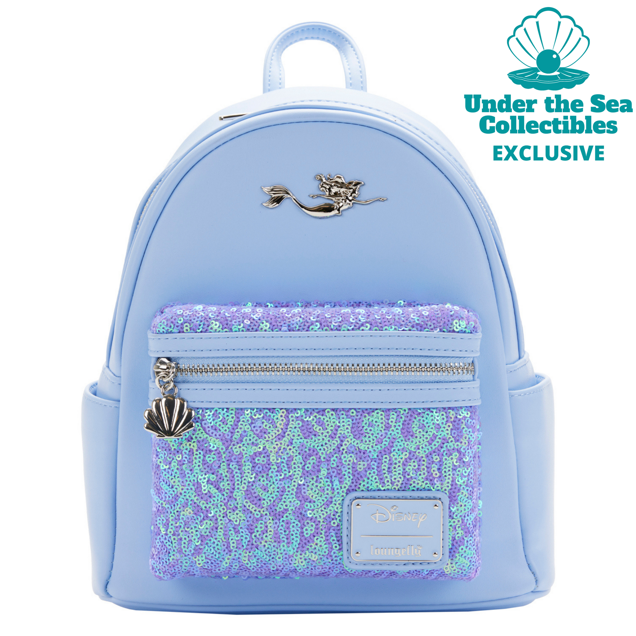 Little Mermaid Ariel Sequins Loungefly Mini Backpack (Under the Sea Co – Under the Collectibles