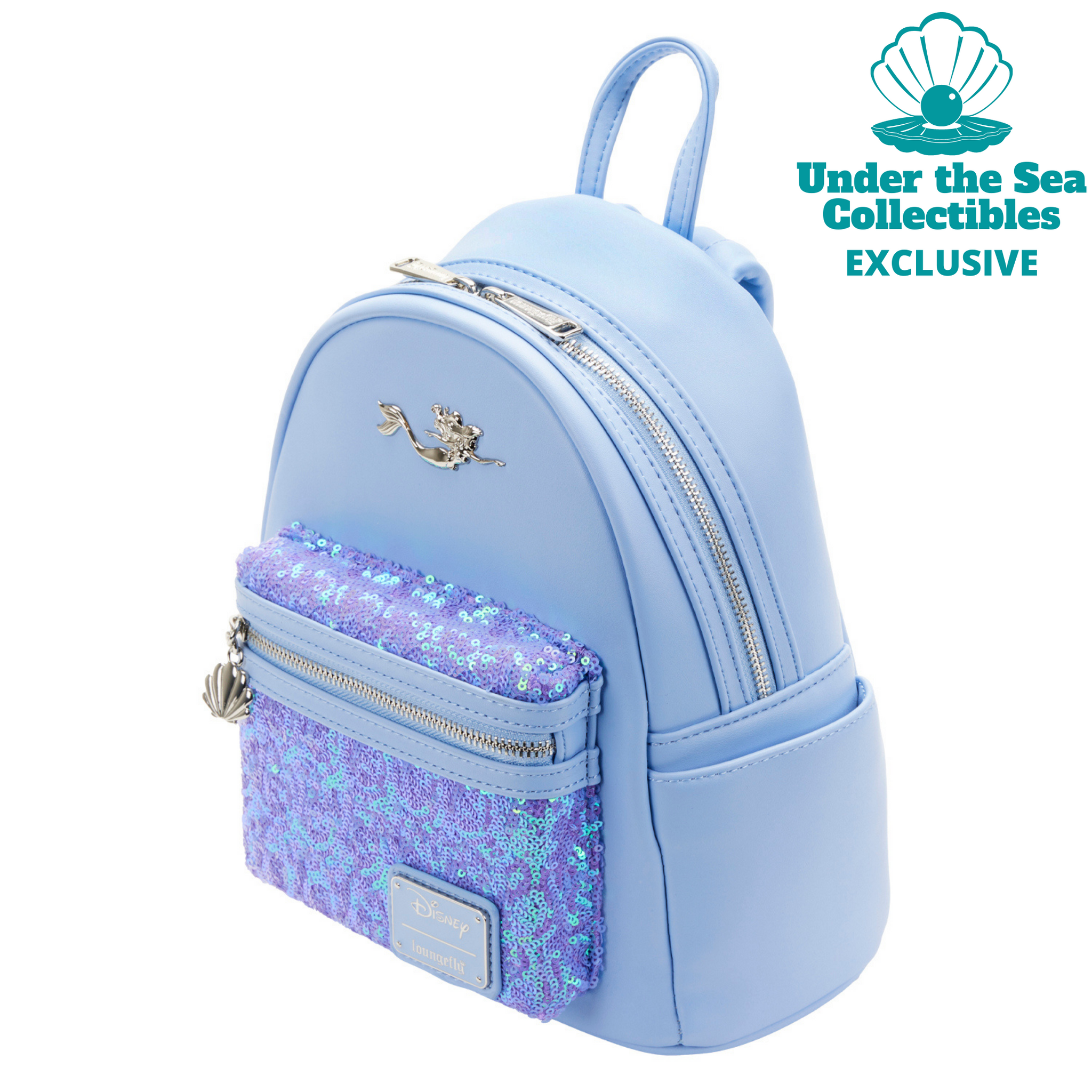 Little Mermaid Ariel Sequins Loungefly Mini Backpack (Under the Sea Co – Under the Collectibles