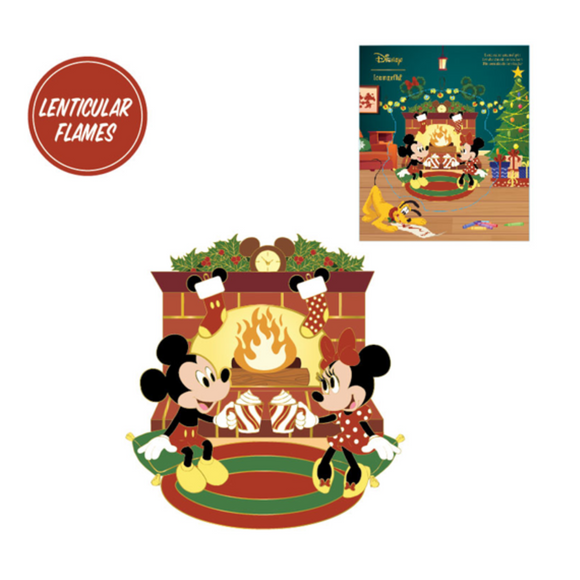 Mickey Minie Fireplace Cocoa Loungefly 3 inch Collector Box Pin