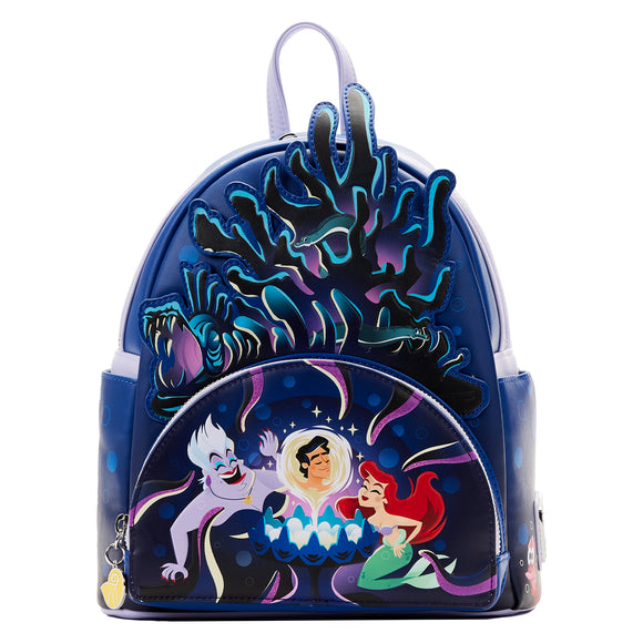 The Little Mermaid Ursula Lair Loungefly Mini Backpack.