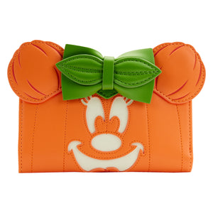 Pumpkin Minnie Glow Face Loungefly Wallet