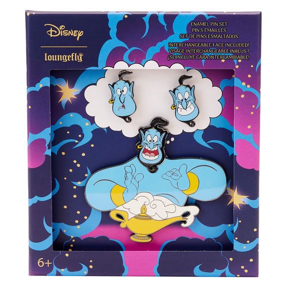Aladdin Genie Mixed Emotions Loungefly Pin Set