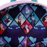 Disney Villains Color Block Loungefly Triple Pocket Mini Backpack