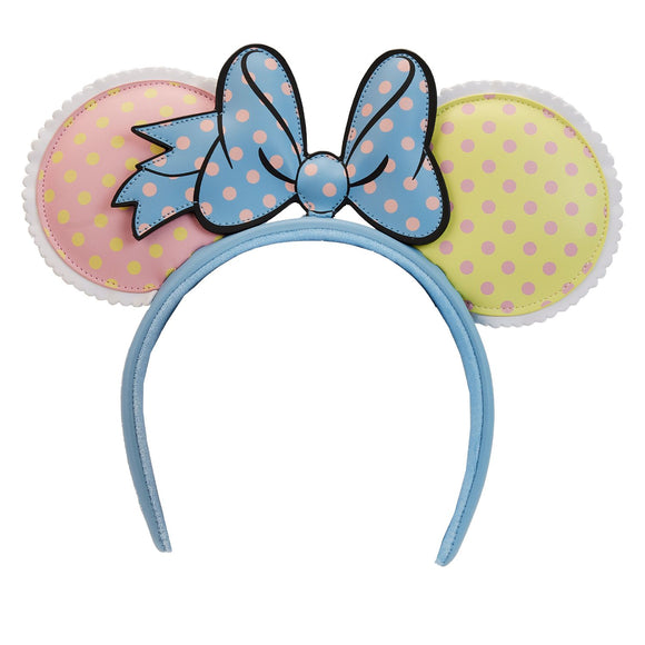Minnie Pastel Color Block Dots Loungefly Headband.
